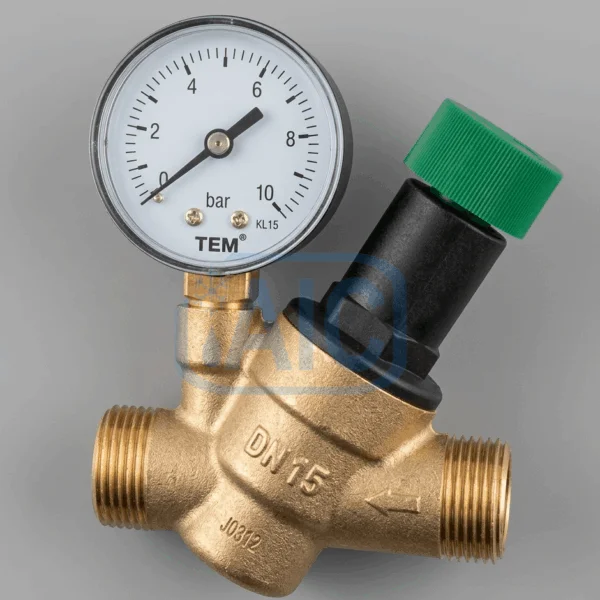 Water pressure regulator, connection G1/2'' male, gauge 0-10 Bar